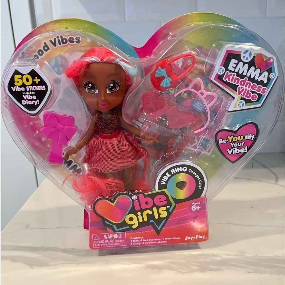 Vibe Girls Emma Doll Including 50 Stickers and kindness Vibe Diary
